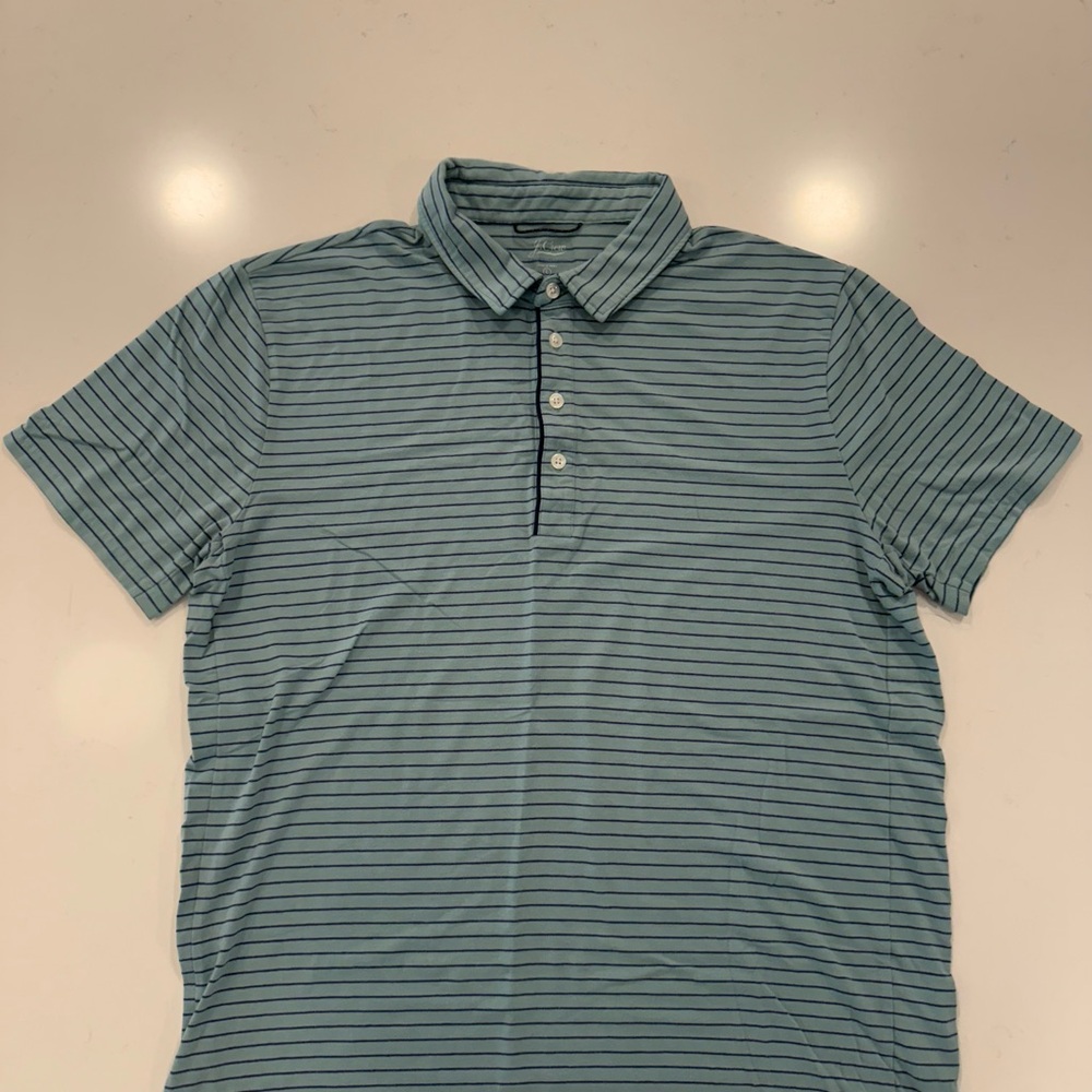 Men's J Crew Striped Performance Polo Shirt